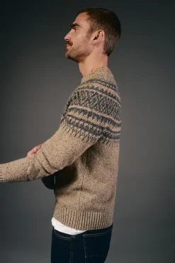 Camisola de Natal jacquard gola caixa