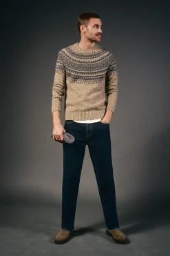 Camisola de Natal jacquard gola caixa