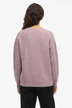 Camisola de oitos com gola redonda