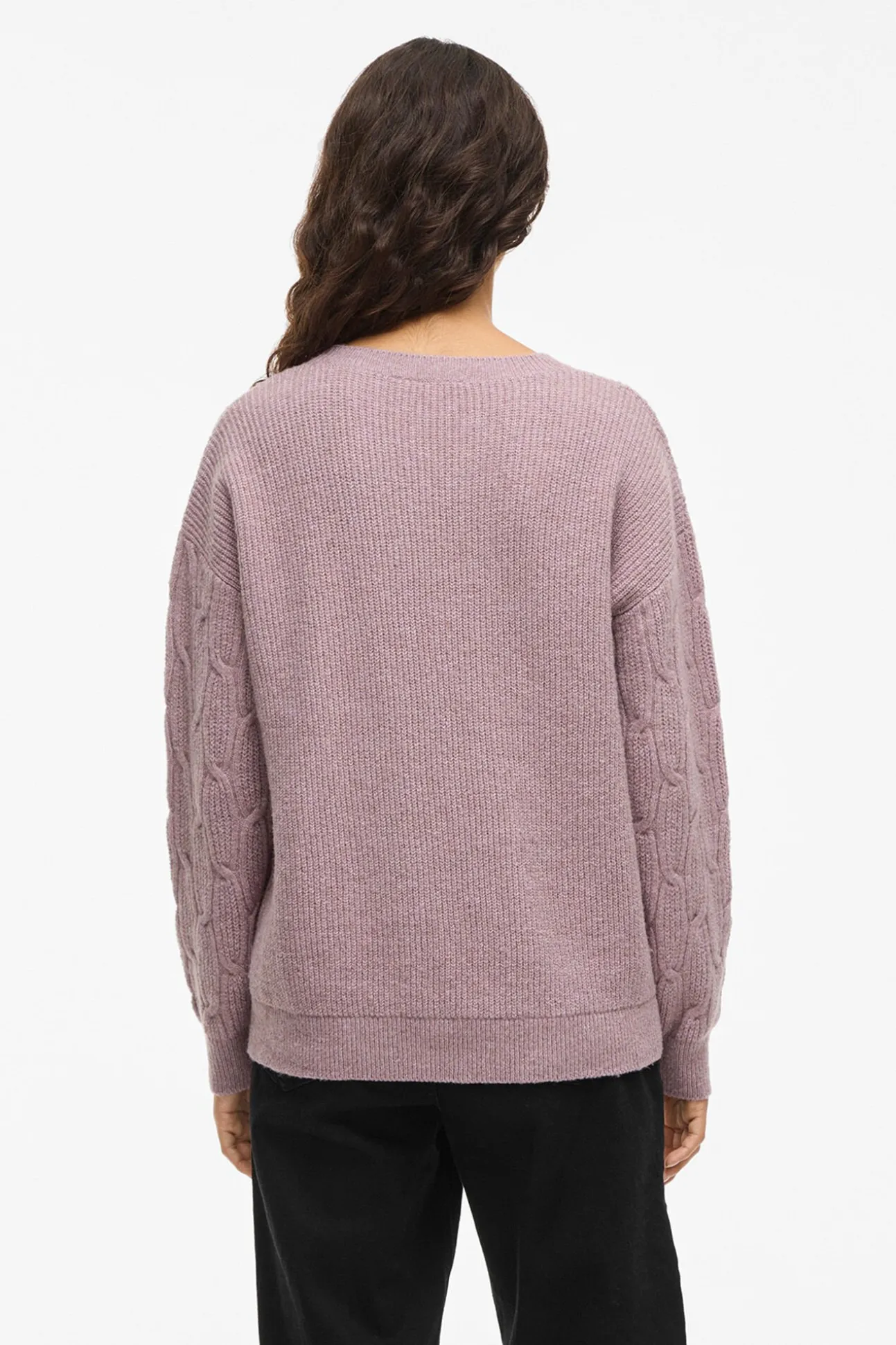 Camisola de oitos com gola redonda