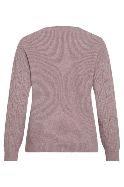 Camisola de oitos com gola redonda
