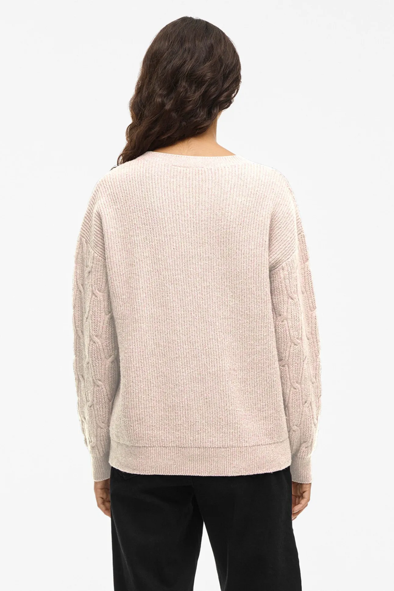 Camisola de oitos com gola redonda