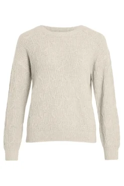 Camisola de oitos com gola redonda