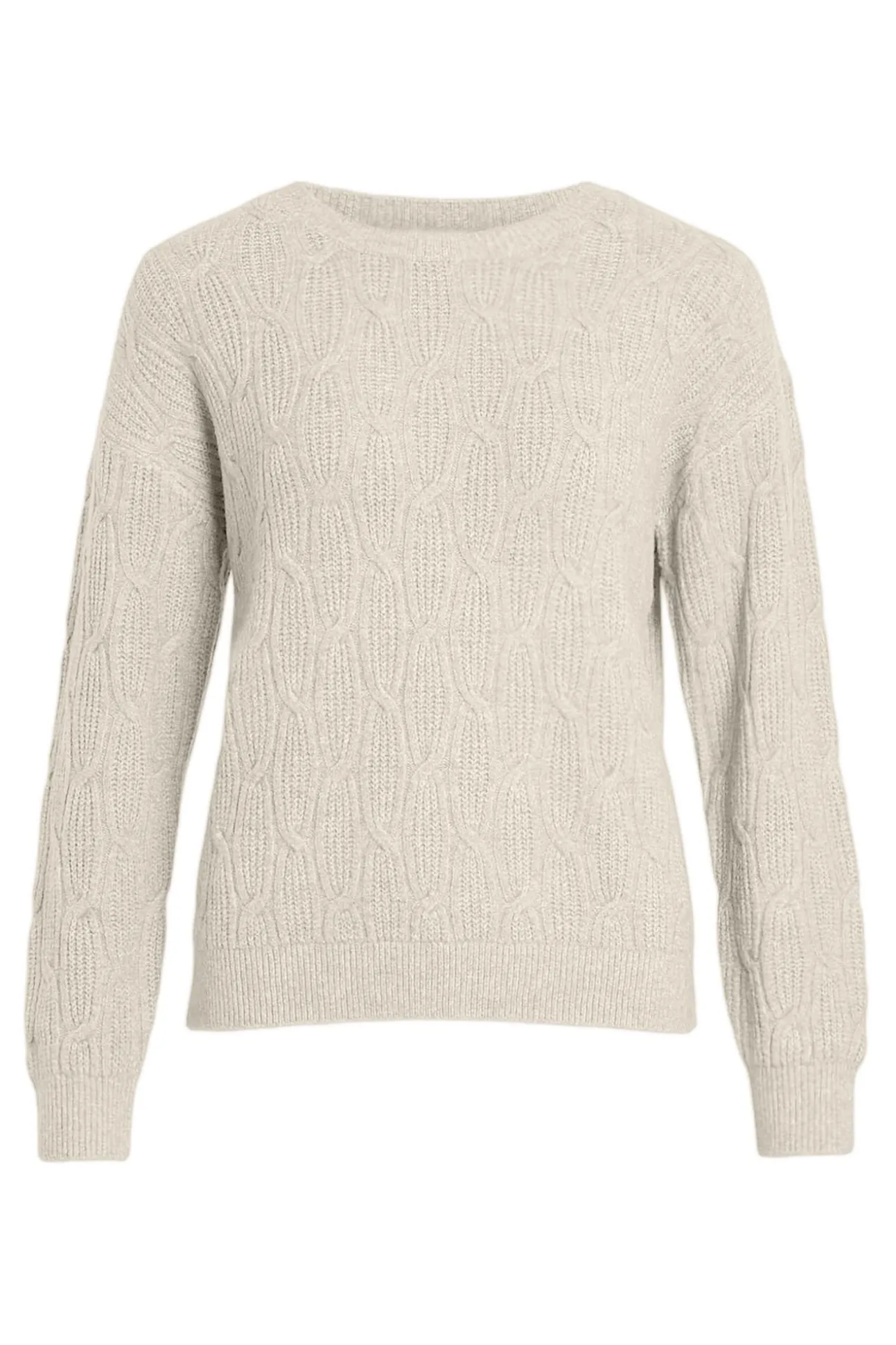 Camisola de oitos com gola redonda