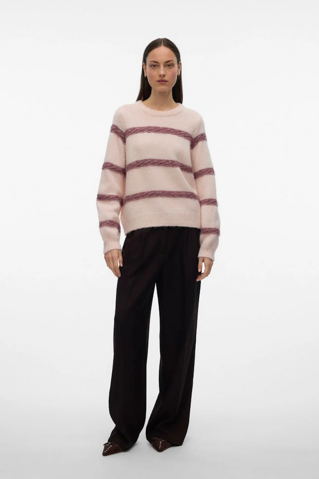 Camisola de riscas malha