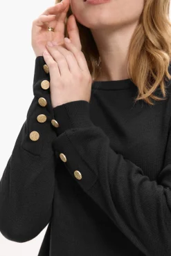 Camisola de viscose com botões nos punhos