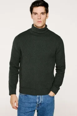 Camisola estruturado de gola alta 100% algodão orgânico