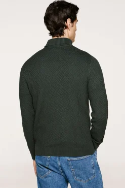 Camisola estruturado de gola alta 100% algodão orgânico
