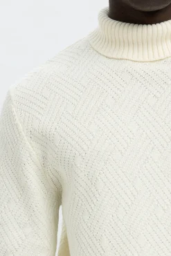 Camisola estruturado de gola alta 100% algodão orgânico