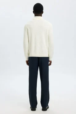 Camisola estruturado de gola alta 100% algodão orgânico