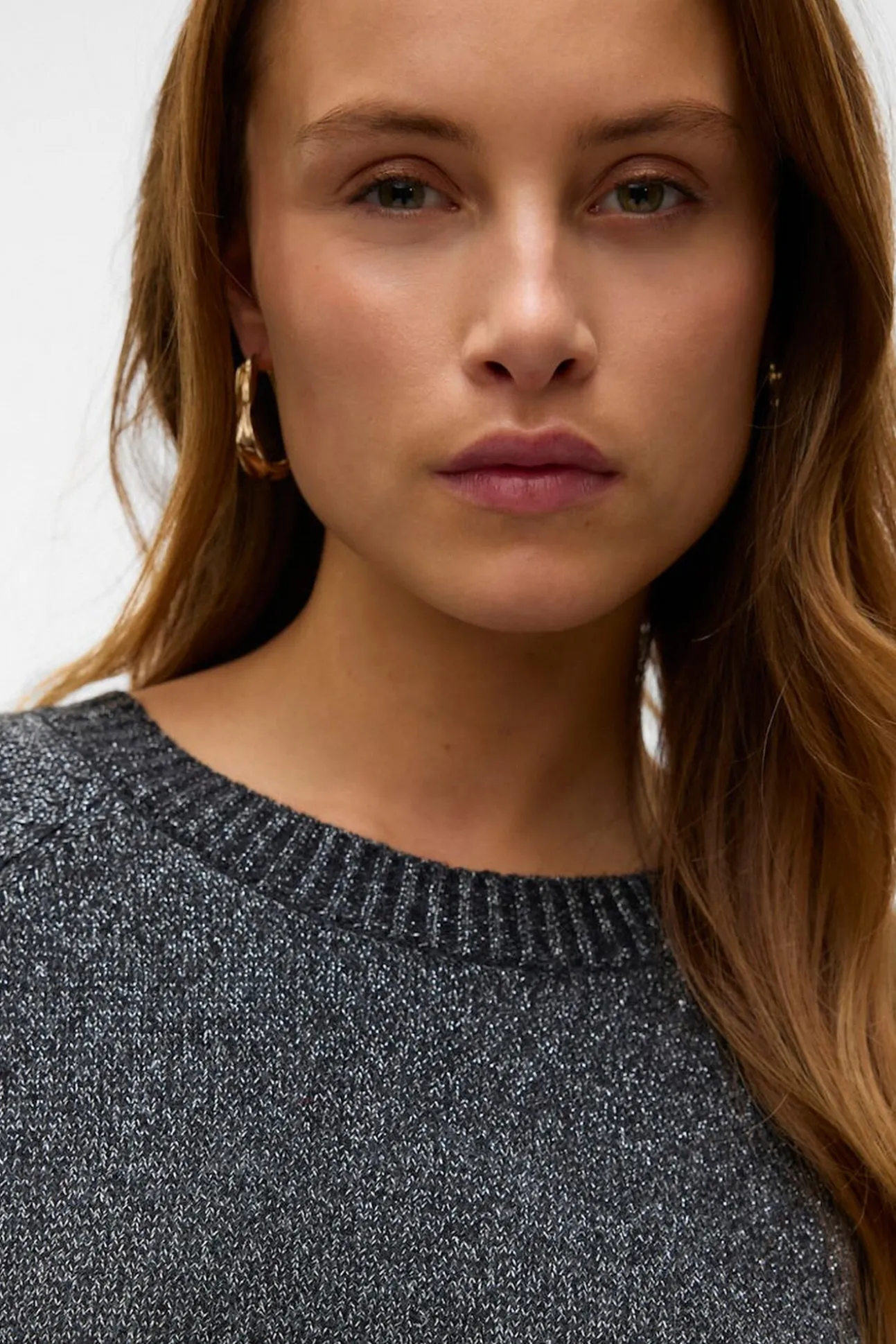 Camisola feminino de malha com lurex