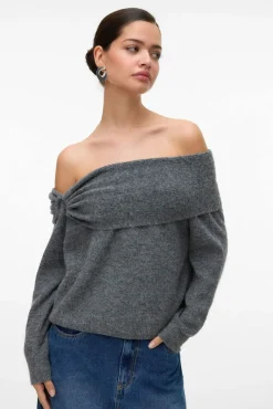 Camisola feminino de malha macia de malha manga