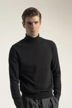Camisola gola alta algodão