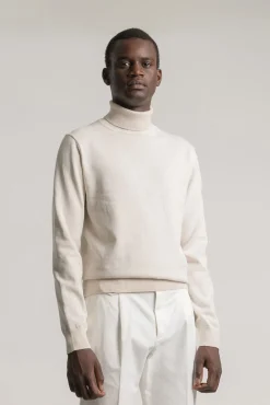 Camisola gola alta algodão