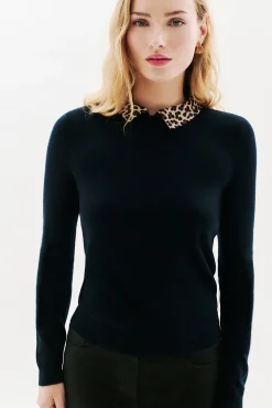 Camisola gola animal print