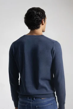 Camisola gola em bico algodão