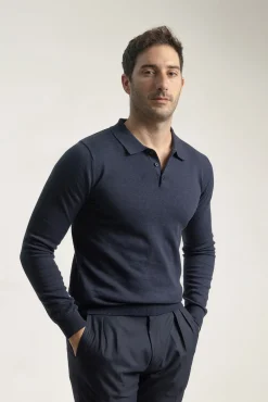Camisola gola em bico algodão