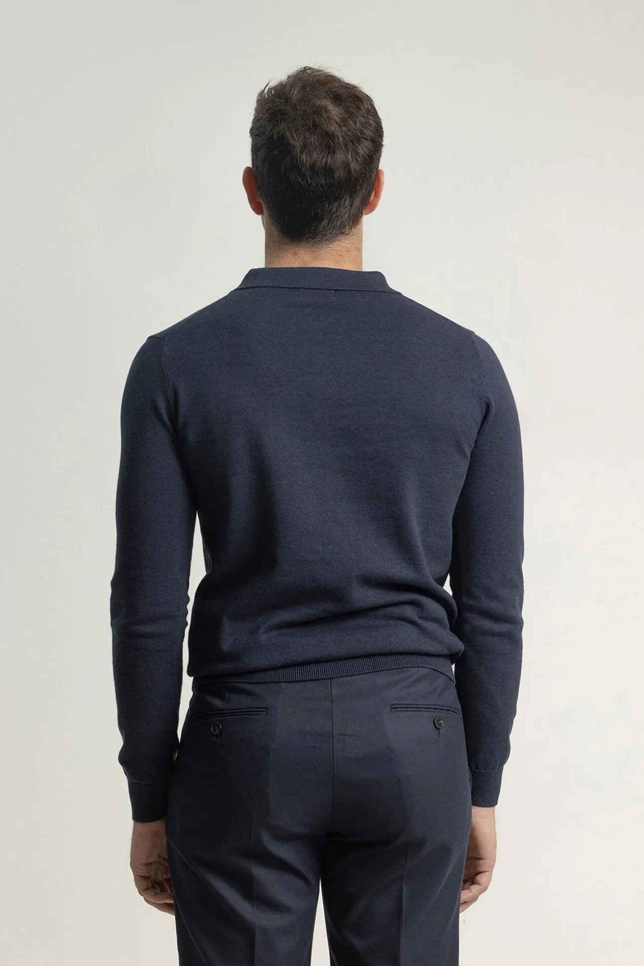 Camisola gola em bico algodão