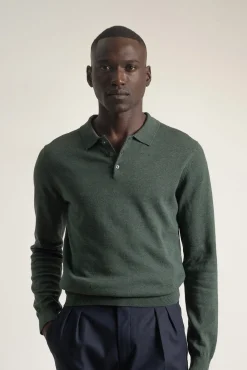 Camisola gola em bico algodão