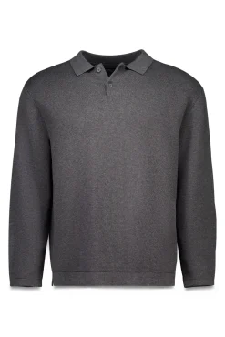 Camisola gola polo com botões