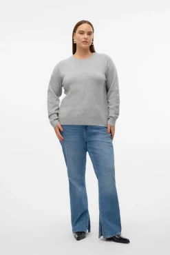 Camisola grande de gola redonda