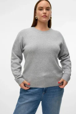 Camisola grande de gola redonda