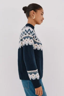 Camisola jacquard posicional.