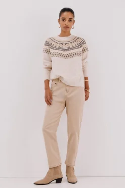 Camisola jacquard posicional