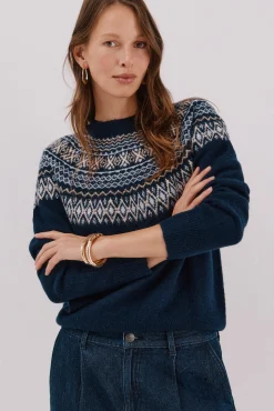 Camisola jacquard posicional