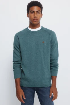 Camisola liso de gola alta