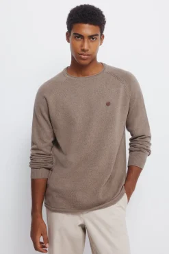 Camisola liso de gola alta