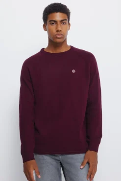 Camisola liso de gola alta