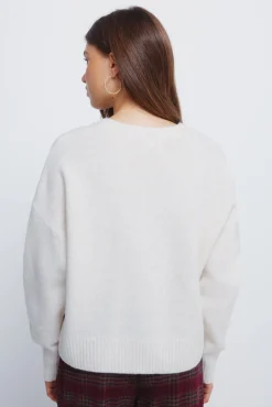 Camisola liso de gola redonda