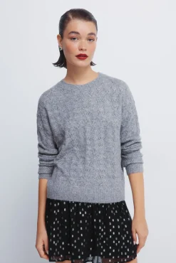 Camisola lurex pointelle