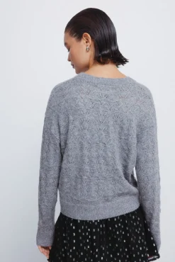 Camisola lurex pointelle