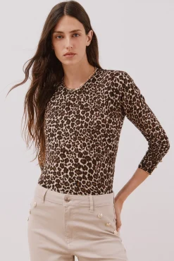 Camisola malha estampada