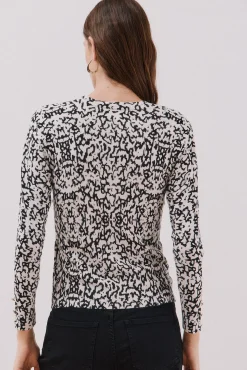 Camisola malha estampada