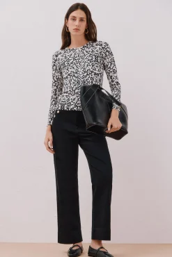 Camisola malha estampada