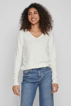 Camisola malha gola em bico