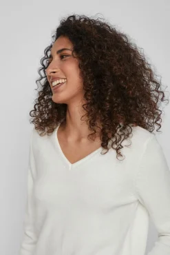 Camisola malha gola em bico