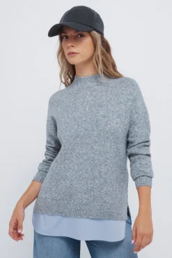 Camisola Perkins com gola combinada