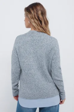 Camisola Perkins com gola combinada