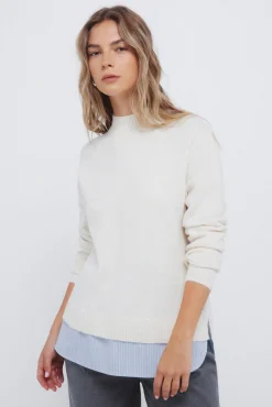 Camisola Perkins com gola combinada