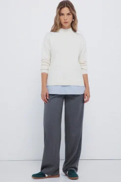 Camisola Perkins com gola combinada