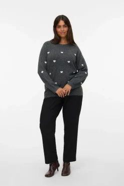 Camisola plus size com gola redonda
