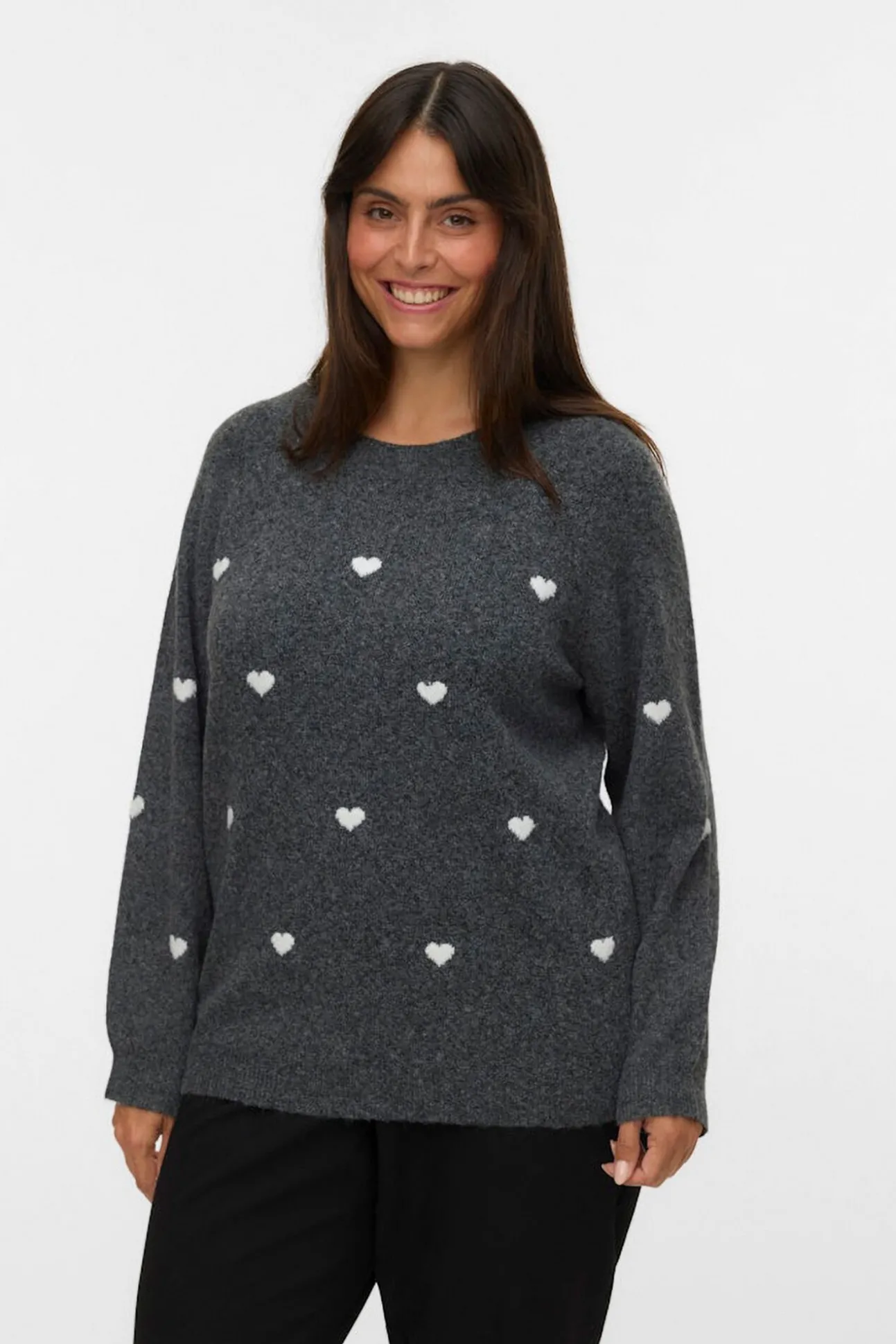Camisola plus size com gola redonda