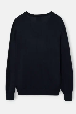 Camisola retrô com gola em V