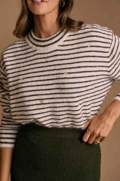Camisola riscas coração Trice