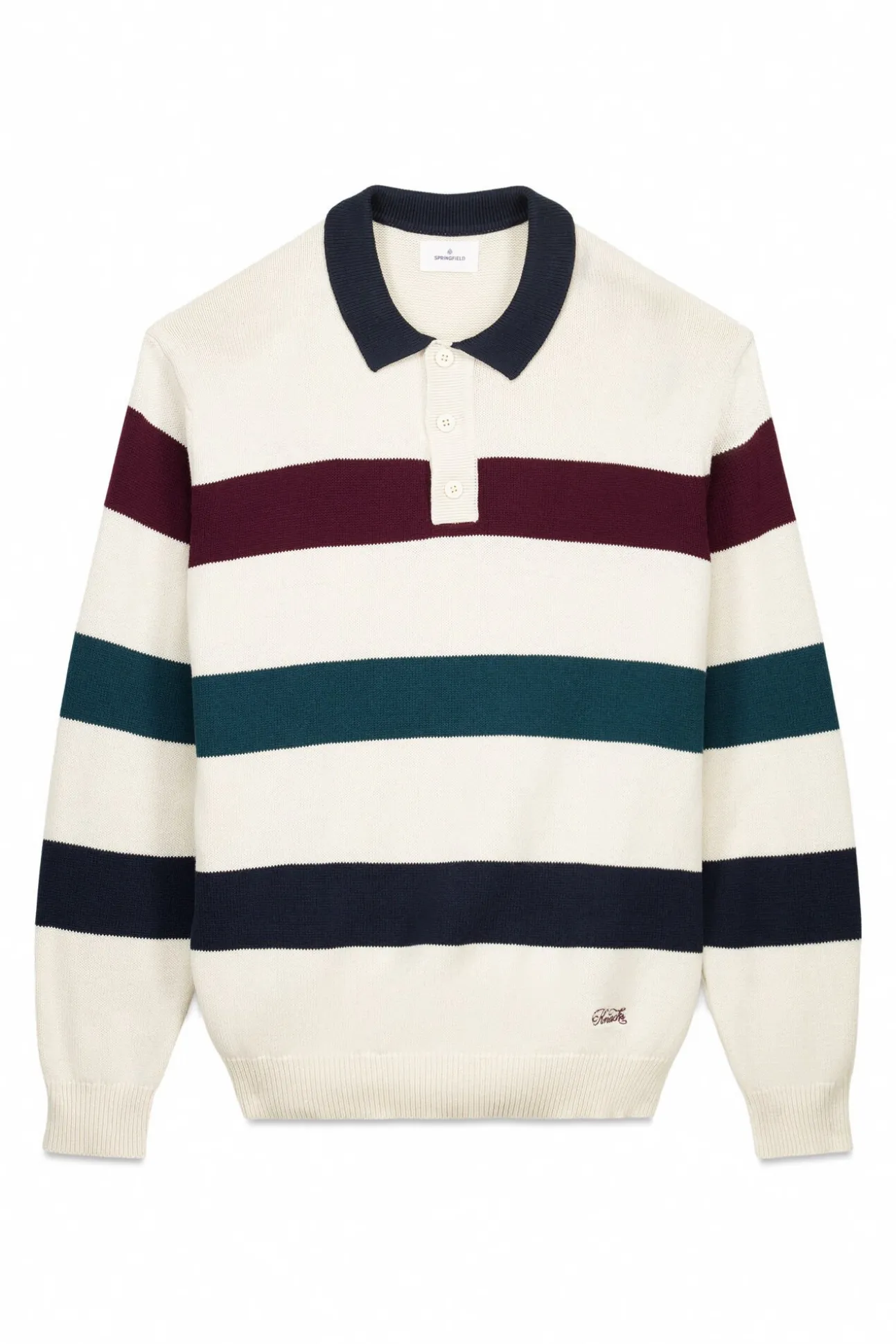 Camisola riscas de gola polo