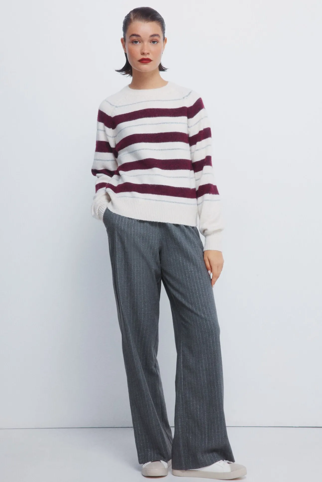 Camisola riscas de lurex
